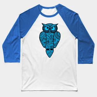 Owl (light blue) Baseball T-Shirt